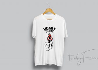 Heart Shot vector t shirt design