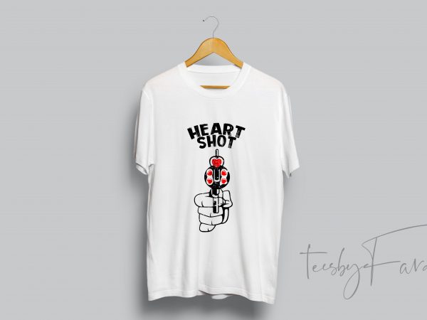 Heart shot vector t shirt design