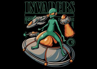 Invaders graphic t-shirt design