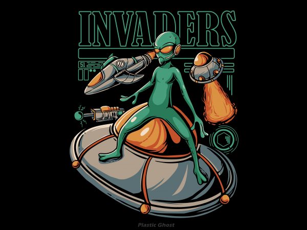 Invaders graphic t-shirt design