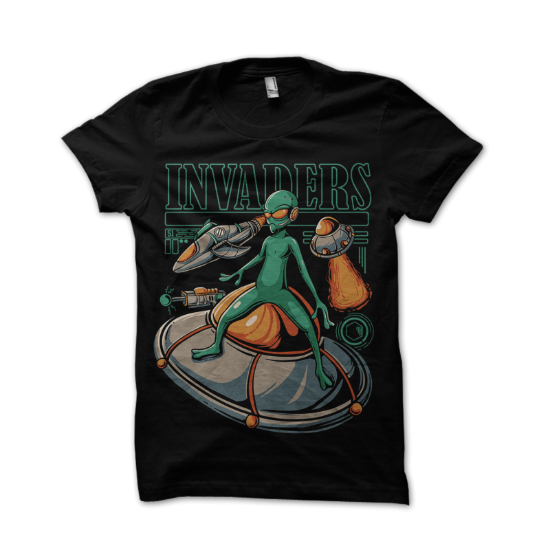 Invaders graphic t-shirt design