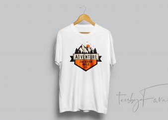 Retro Style Adventure T Shirt design premium quality