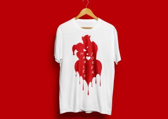 joker-and-harley t-shirt design for sale