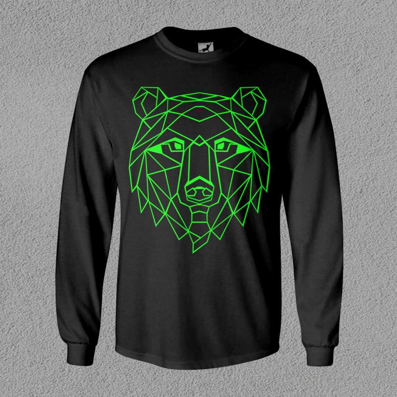 Bear Poly buy t shirt design for commercial use