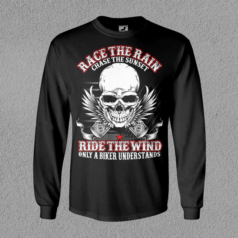 Biker Rain and Wind t shirt design to buy