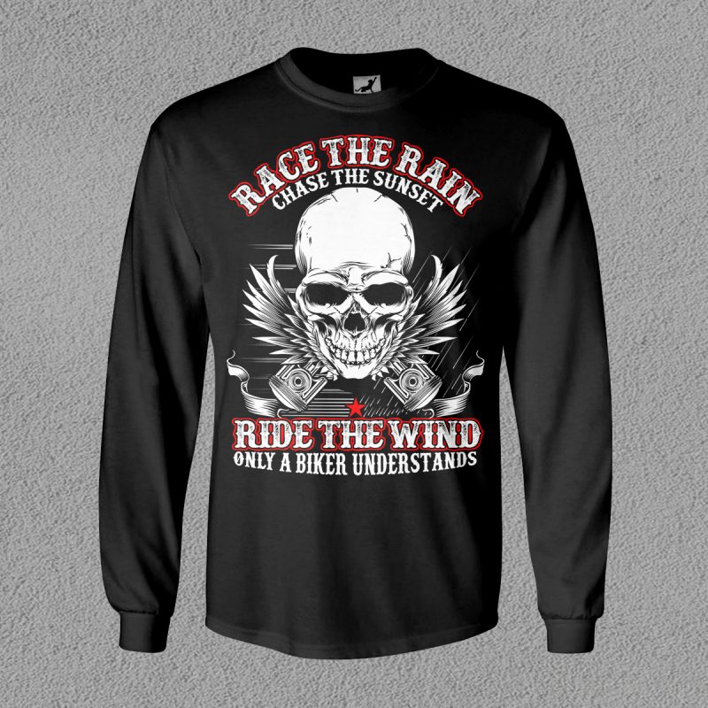 Biker Rain and Wind t shirt design to buy