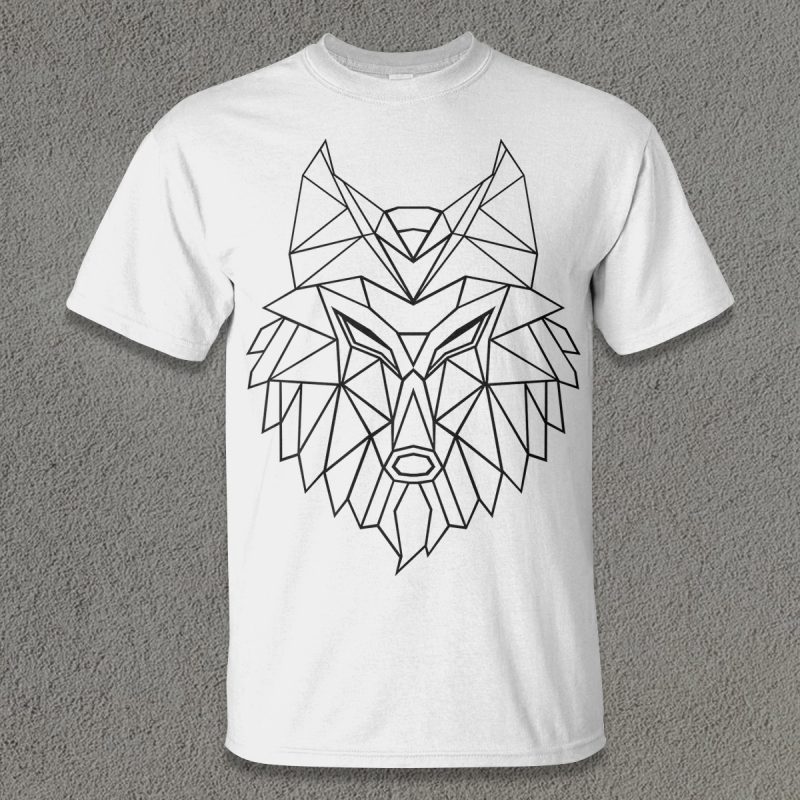 Wolf Poly buy t shirt design artwork