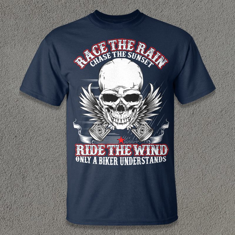 Biker Rain and Wind t shirt design to buy