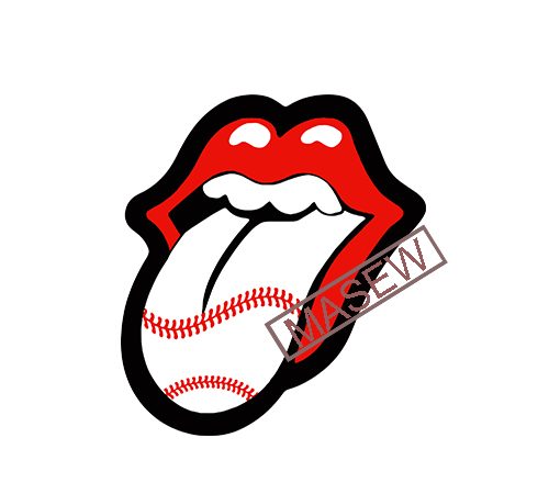 Lip, baseball lover, rolling baseball svg baseball tangue png dxf pdf instant download files print ready t shirt design
