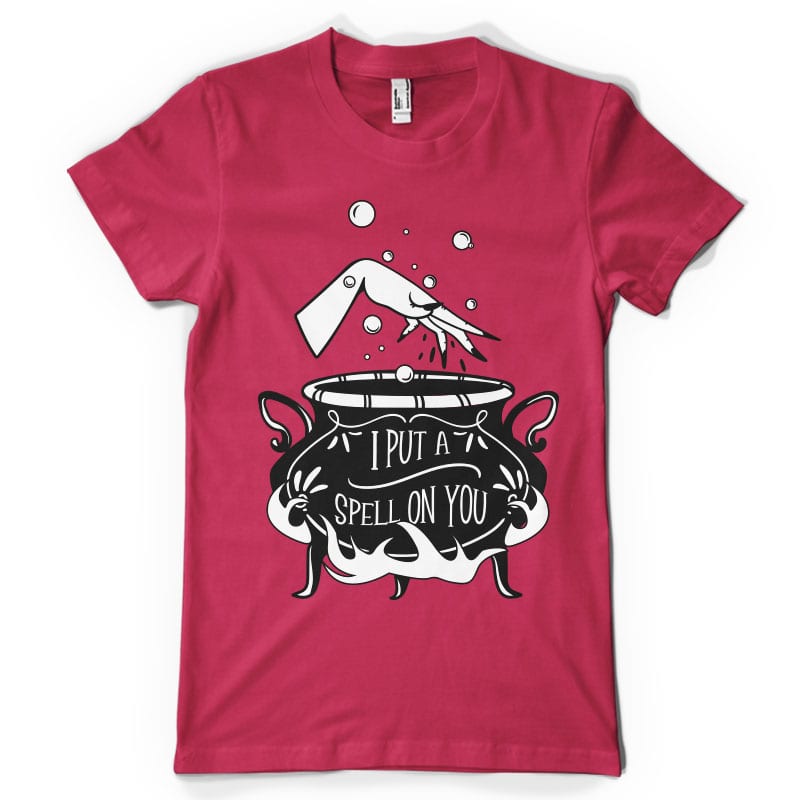 I put a spell on you t-shirt design png