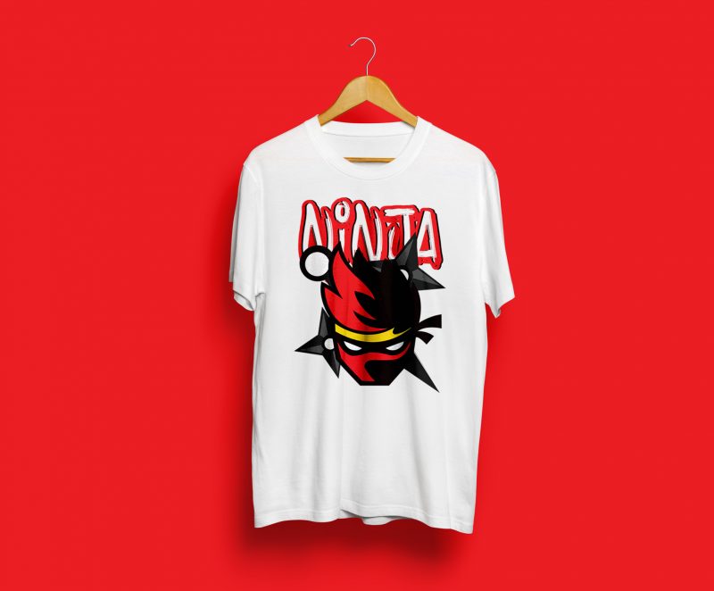 Ninja Graphic t-shirt design for commercial use SVG – EPS – AI – JPG – PNG – VINYL CUT