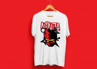 Ninja Graphic t-shirt design for commercial use SVG – EPS – AI – JPG – PNG – VINYL CUT
