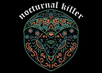 nocturnal killer tshirt design