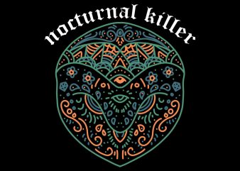 nocturnal killer tshirt design