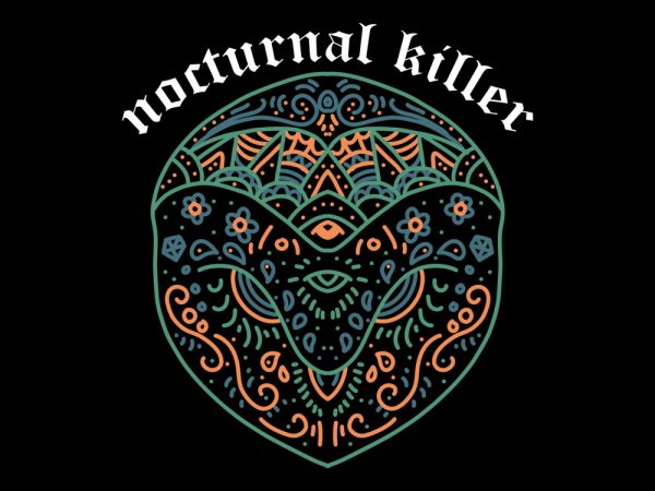 Nocturnal killer tshirt design