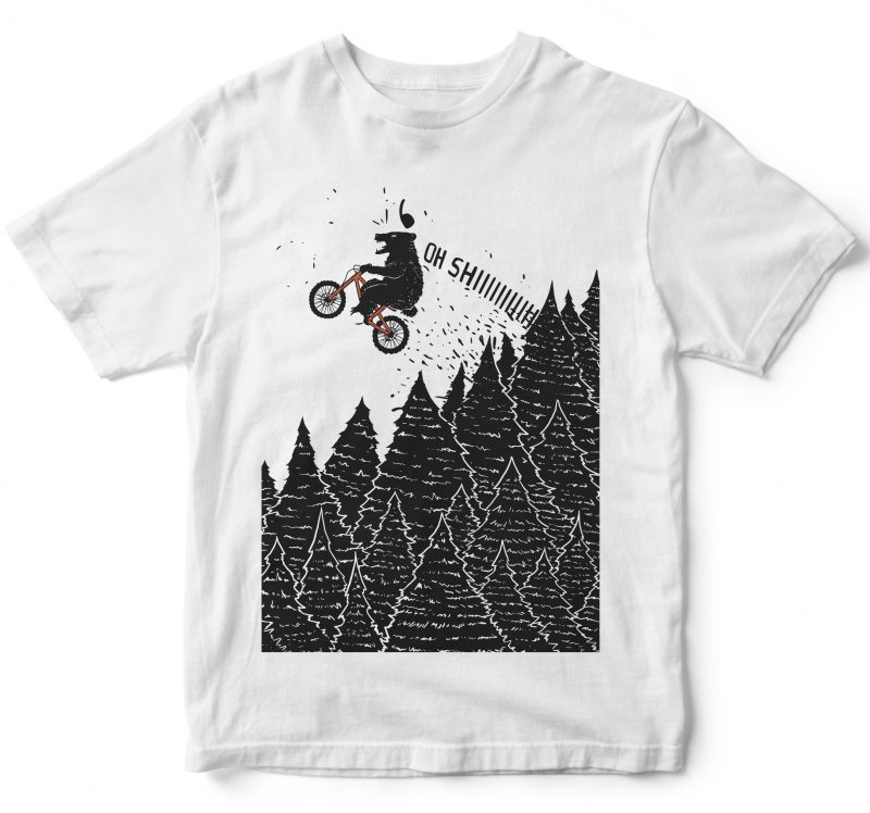 a flying cycling bear funny design buy t shirt design