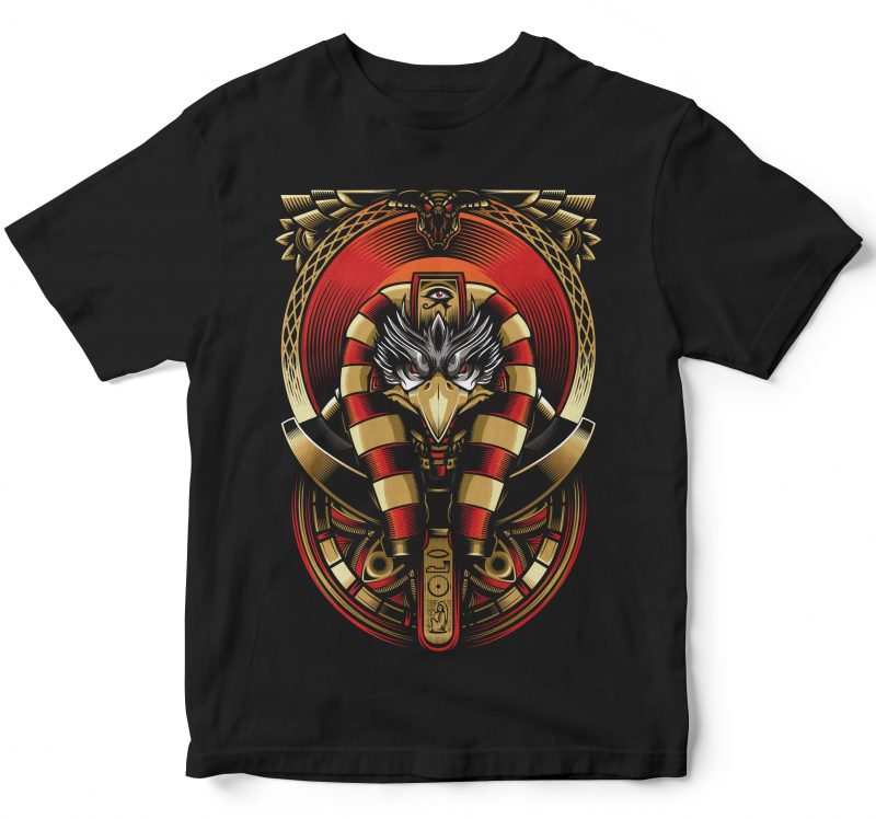 RA THE SUN GOD egypt illustration t shirt design for download