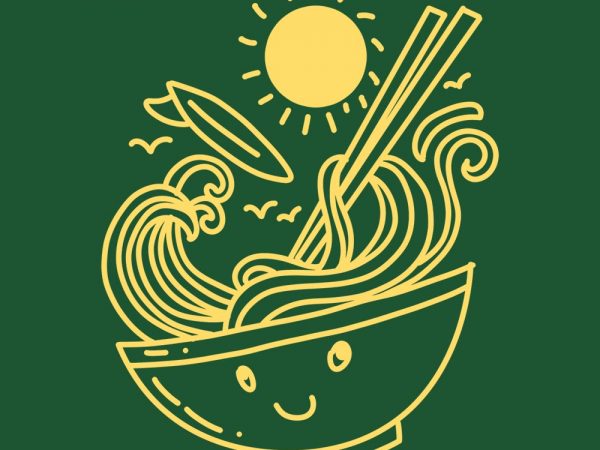 Summer ramen print ready t shirt design Summer ramen print ready t shirt design
