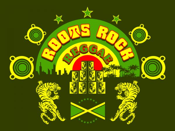 Reggae t-shirt design for commercial use