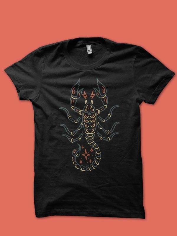 scorpion tshirt design