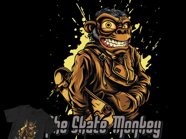 The saket monkey t-shirt design for commercial use