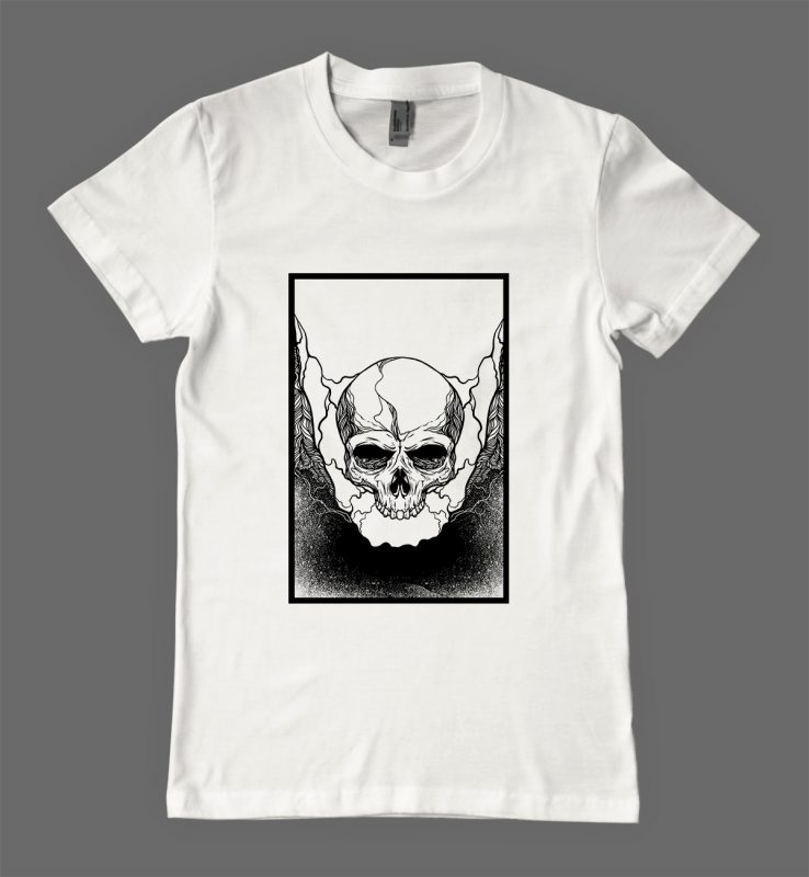 skull tattoo t-shirt design