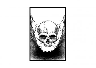 Skull tattoo t-shirt design