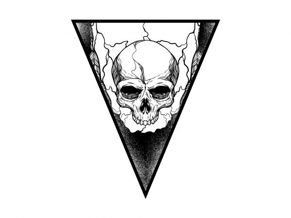 Skull tattoo t-shirt design