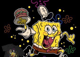 spongebob sqarepants crabby patty t shirt design for purchase