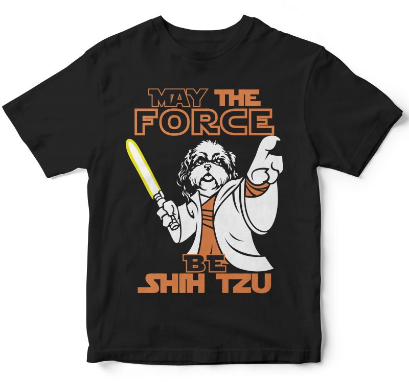 SHIH TZU dog starwars t shirt design to buy