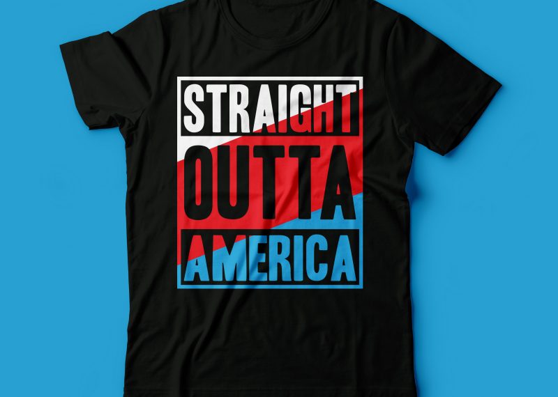 straight outta america tshirt design | america tee design
