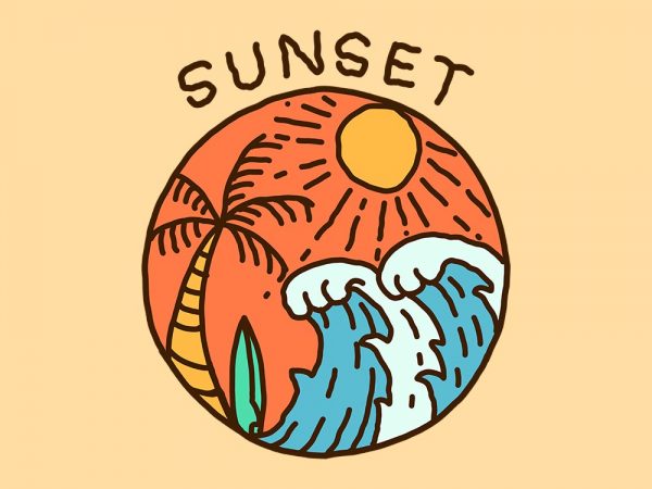 Summer time tshirt design