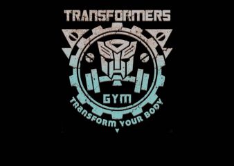 Transformers Gym shirt design png