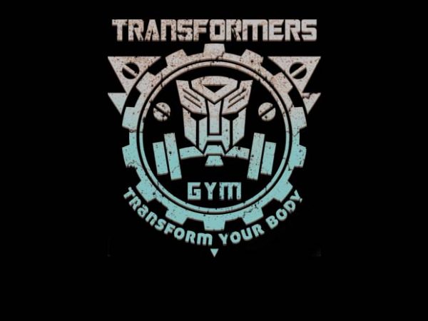 Transformers gym shirt design png