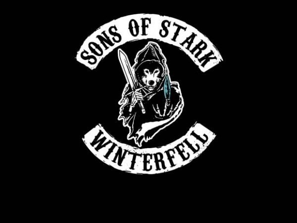 Sons of stark graphic t-shirt design