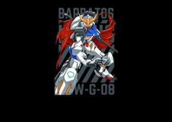 GUNDAM BARBATOS design for t shirt