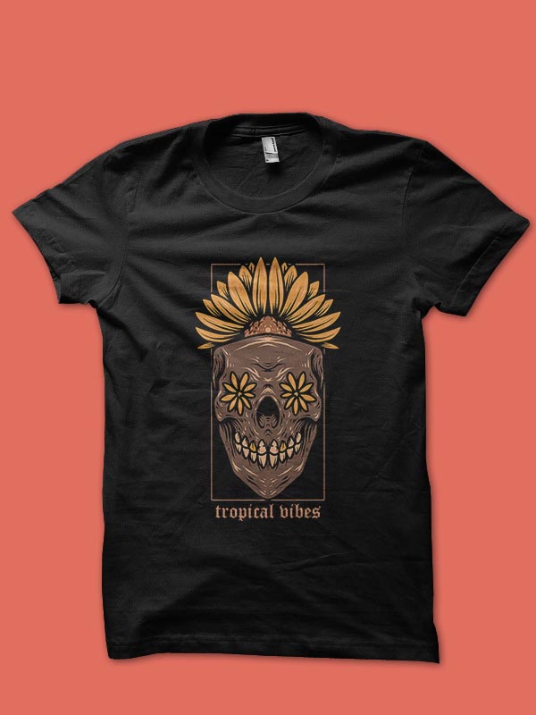 tropical vibes tshirt design