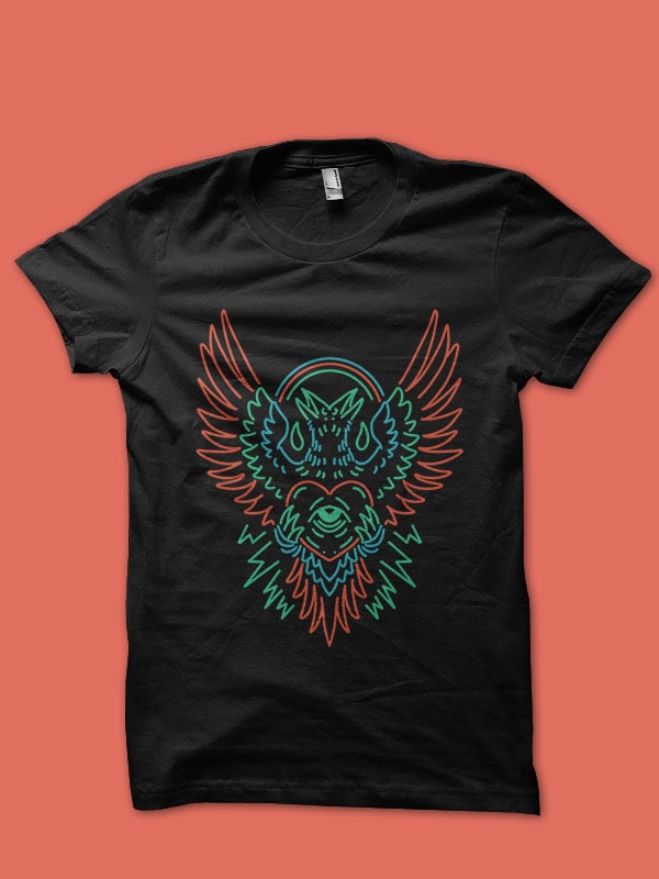 twin headed crow tshirt design