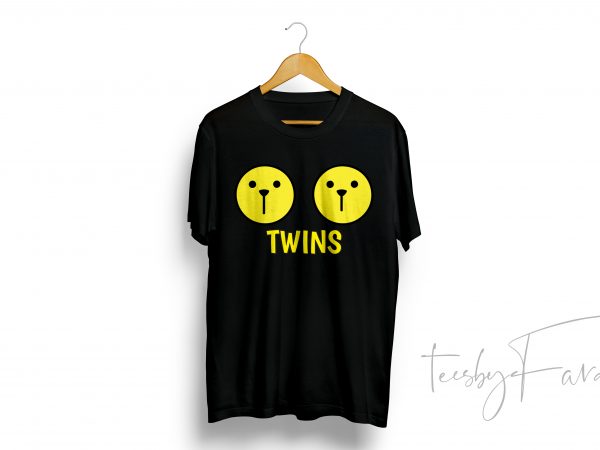 Twins cats faces t shirt design to buy