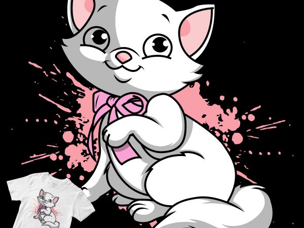 Funny cat cartoon buy t shirt design artwork