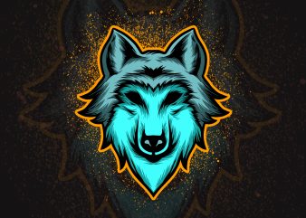 wolf head t-shirt design