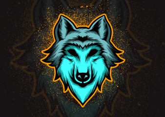 Wolf head t-shirt design