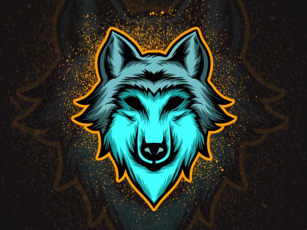 Wolf head t-shirt design