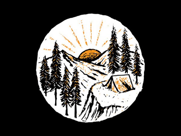 Sunrise camp t shirt design to buy