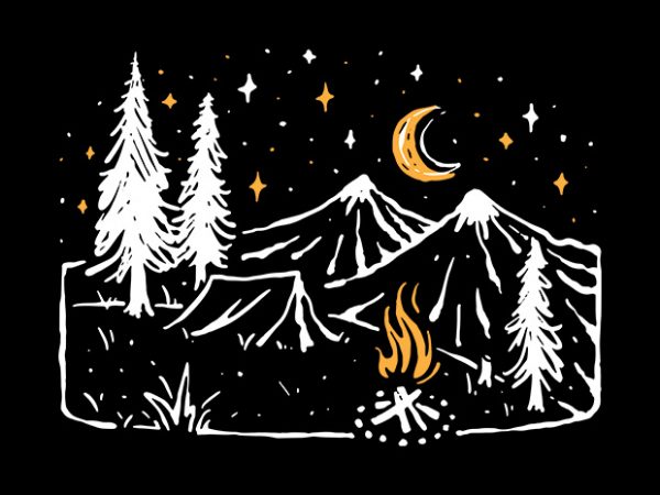 Camp fire shirt design png