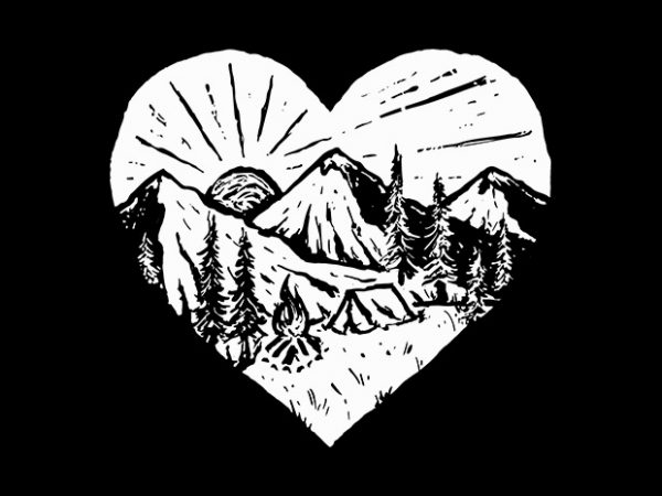 I love camping t shirt design for download
