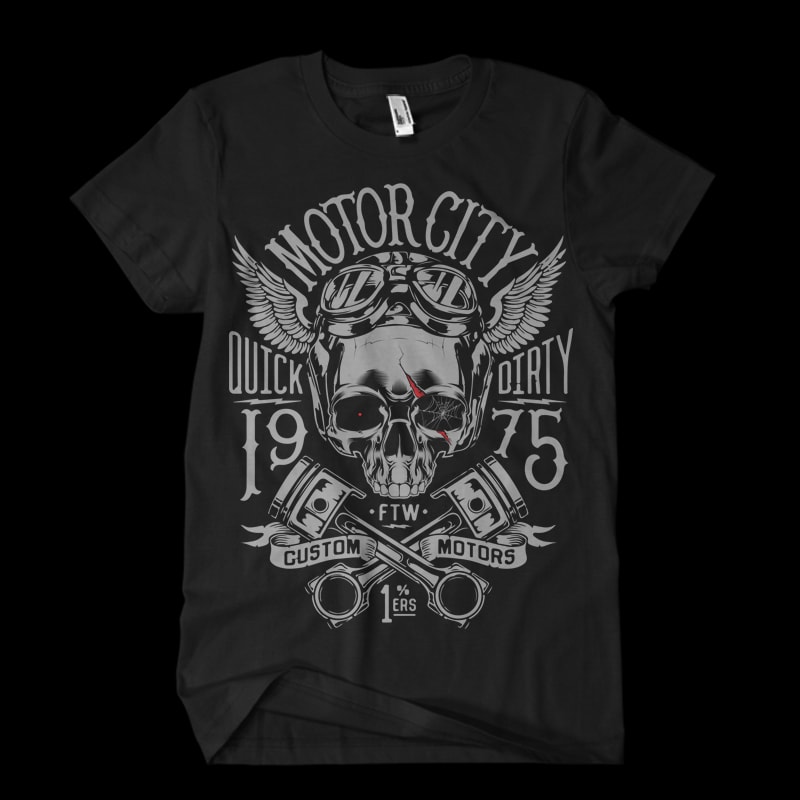 motorcycle skull helmet t shirt design template
