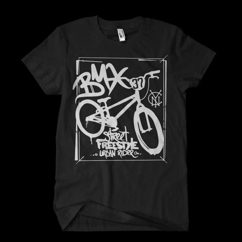 bmx t-shirt design for commercial use