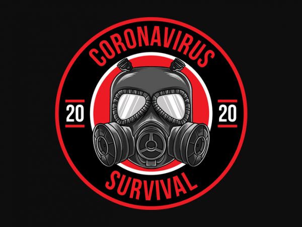 Coronavirus survival 2020 , coronavirus mask buy t shirt design for commercial use