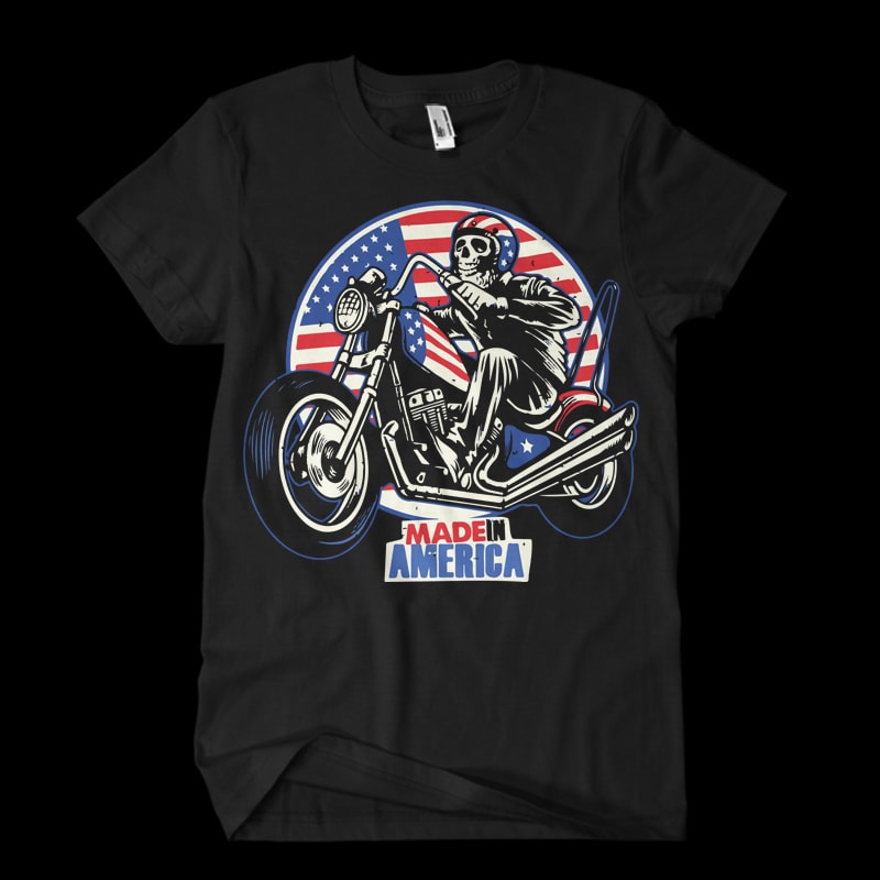 ride american flag shirt design png